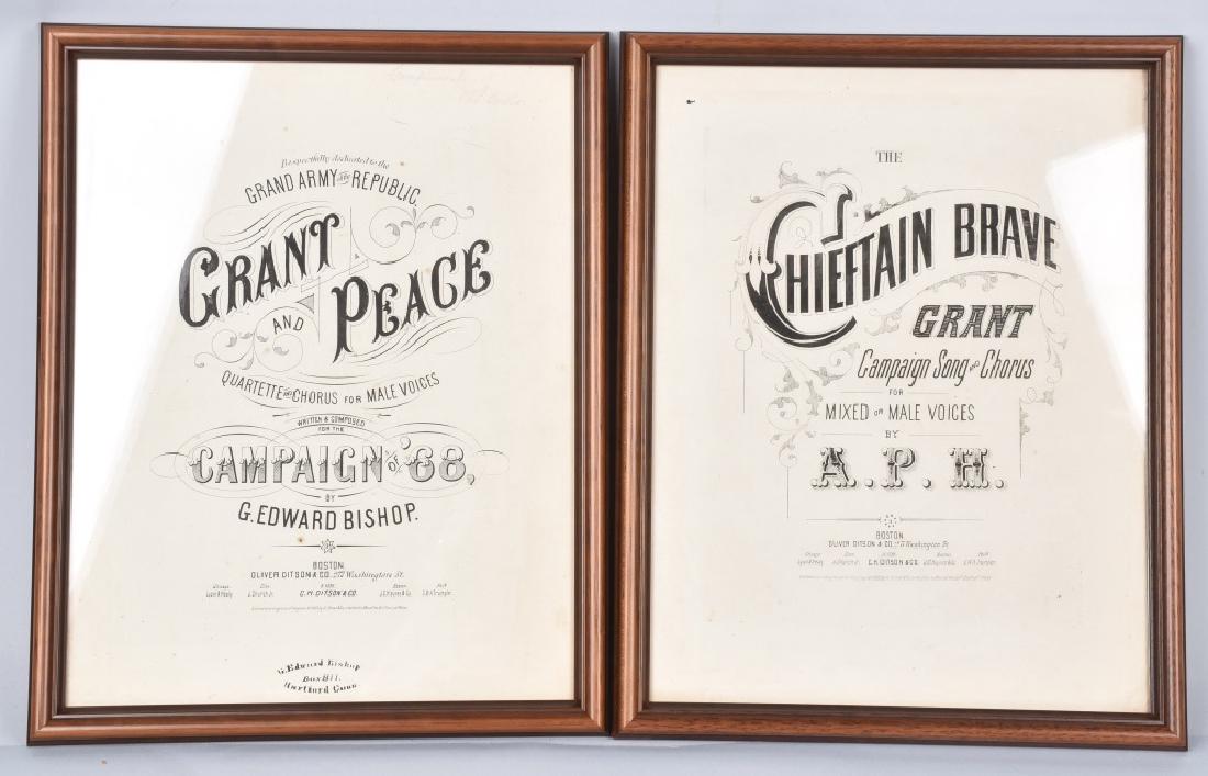 2-1868 ULYSSES GRANT FRAMED SHEET MUSIC (1 of 3)