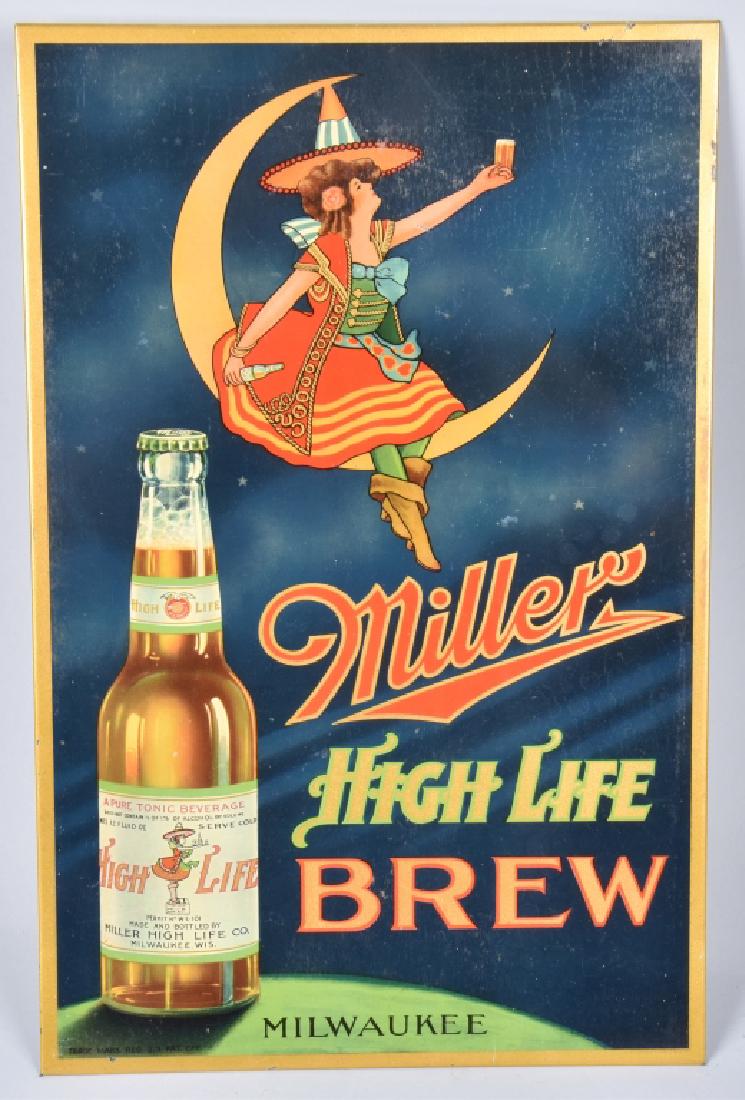 MILLER HIGH LIFE BREW TIN SIGN (1 of 5)