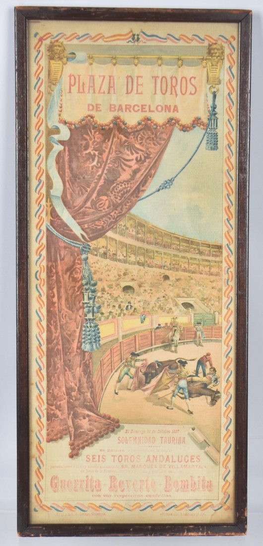 PLAZE DEL TOROS BULL FIGHT POSTER (1 of 4)