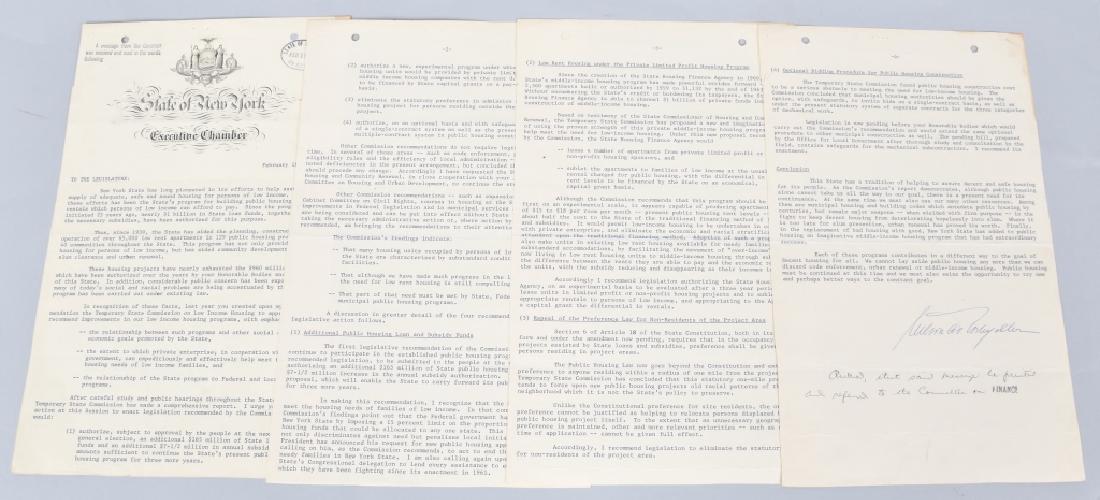 NELSON ROCKEFELLER SIGNED MESSAGE TO NEW YORK (1 of 7)