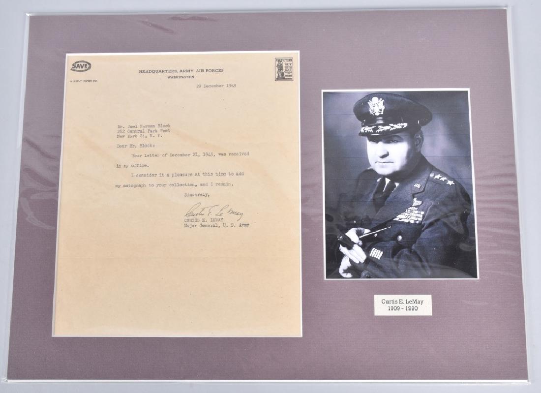 WW2 GENERAL CURTIS E. LeMAY, SIGNED LETTER (1 of 6)
