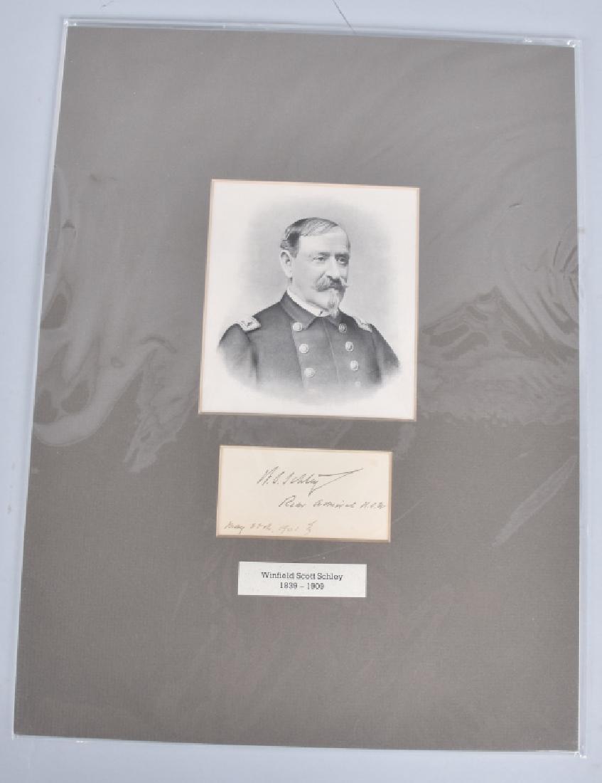 REAR ADMIRAL WINFIELD SCOTT SCHLEY AUTOGRAPH (1 of 3)