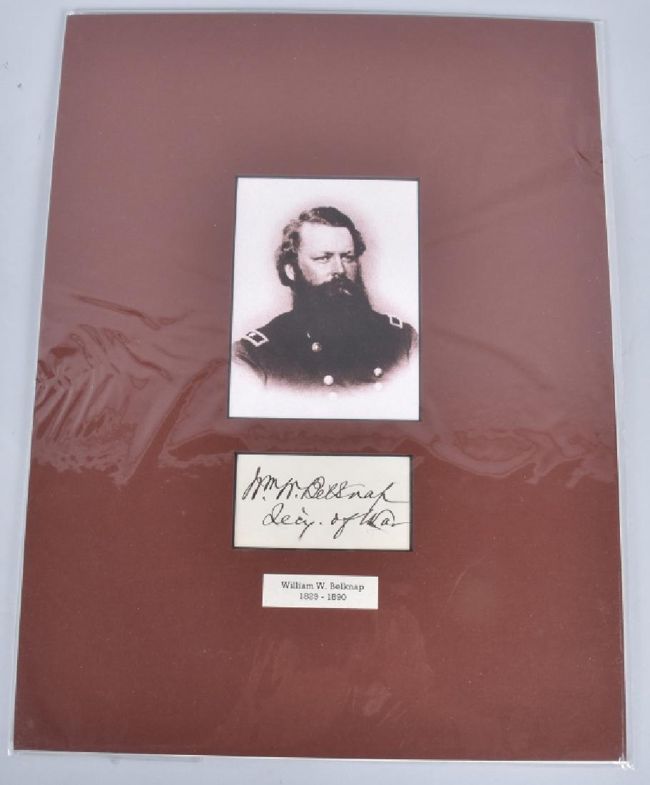 CIVIL WAR GENERAL WILLIAM BELKNAP AUTOGRAPH (1 of 3)