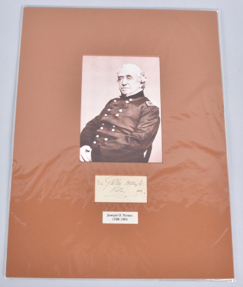 CIVIL WAR GENERAL JOSEPH TOTTEN AUTOGRAPH (1 of 3)