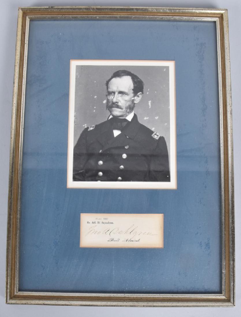 CIVIL WAR REAR ADMIRAL JOHN DAHLGREN AUTOGRAPH (1 of 3)