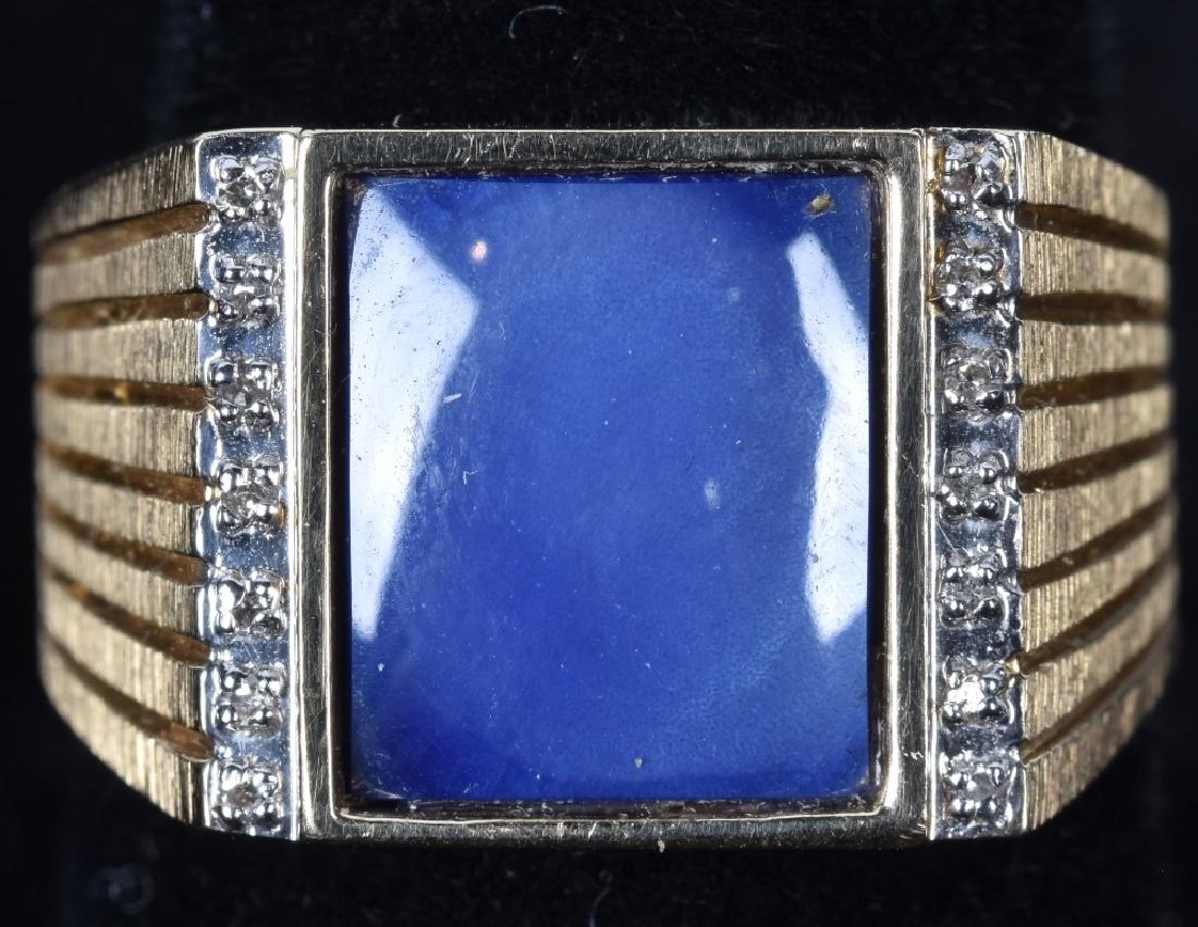 14kt GOLD MENS BLUE SAPPHIRE RING (1 of 3)