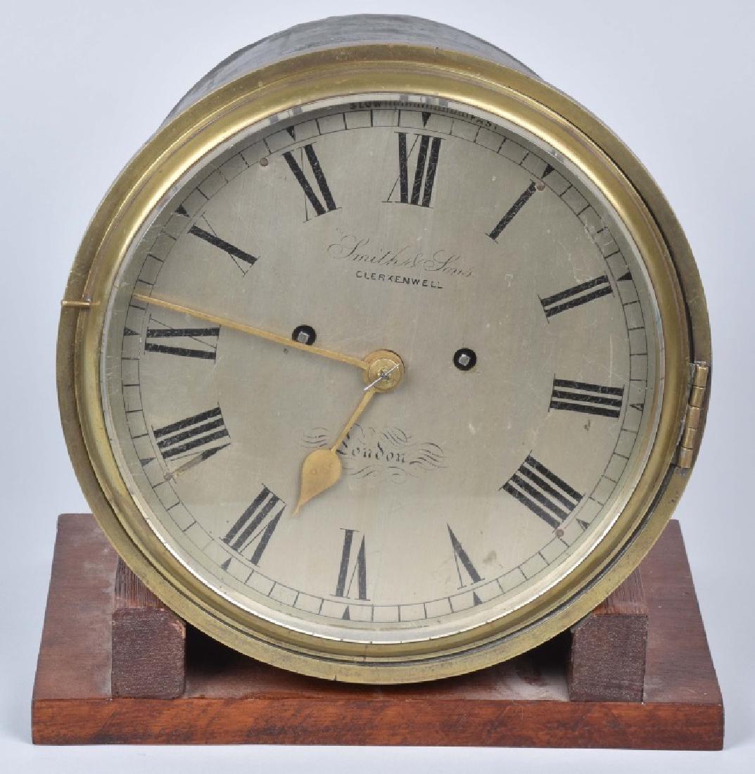 SMITH & SONS CHELSEA STYLE BRASS SHIPS CLOCK
