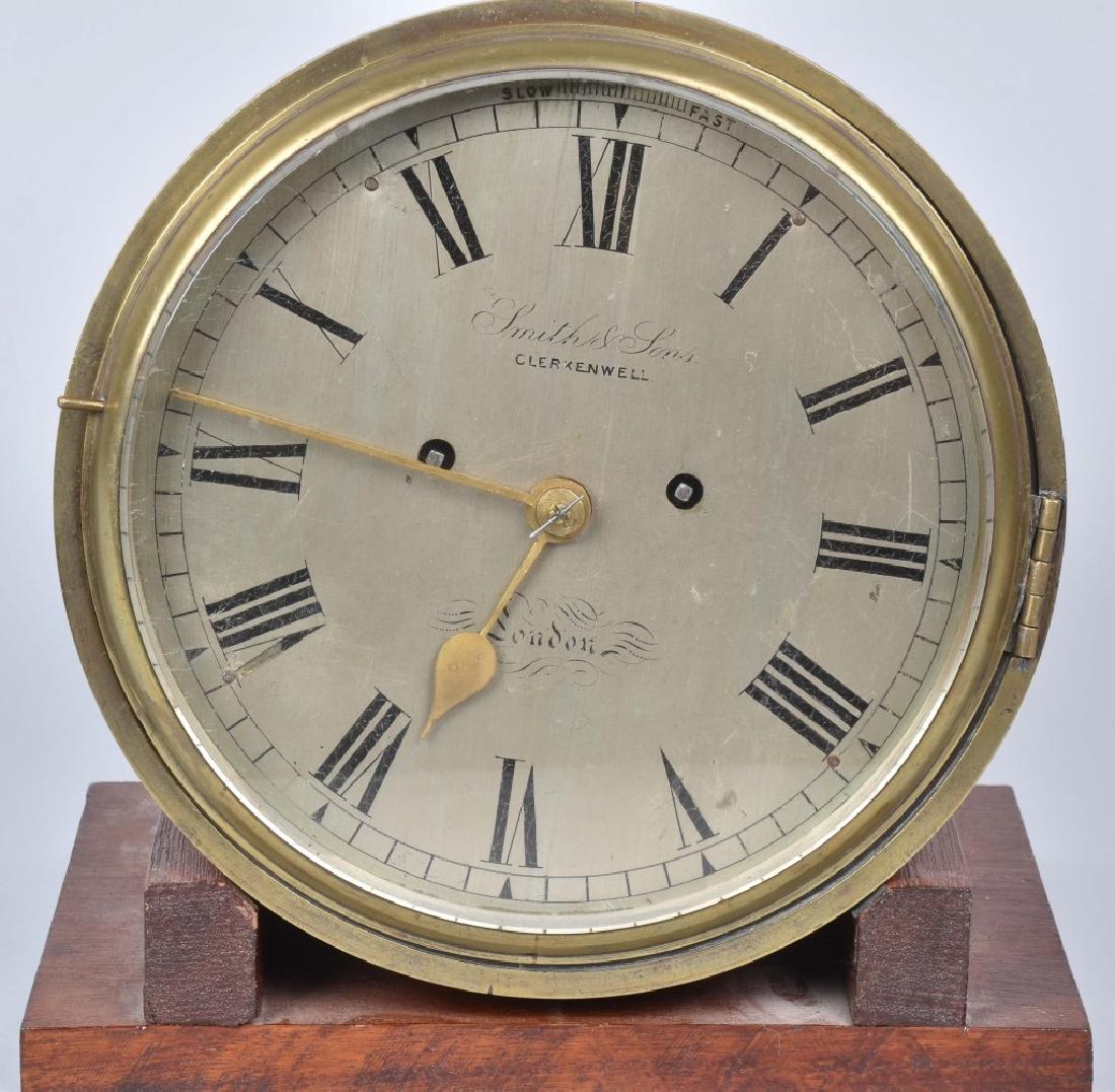 SMITH & SONS CHELSEA STYLE BRASS SHIPS CLOCK - 2