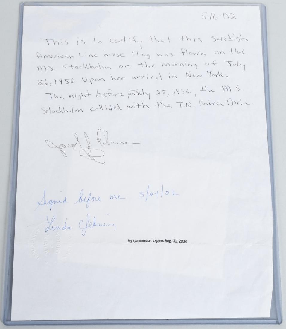 FLAG FLOWN MS STOCKHOLM re TN ANDREA DORIA - 4