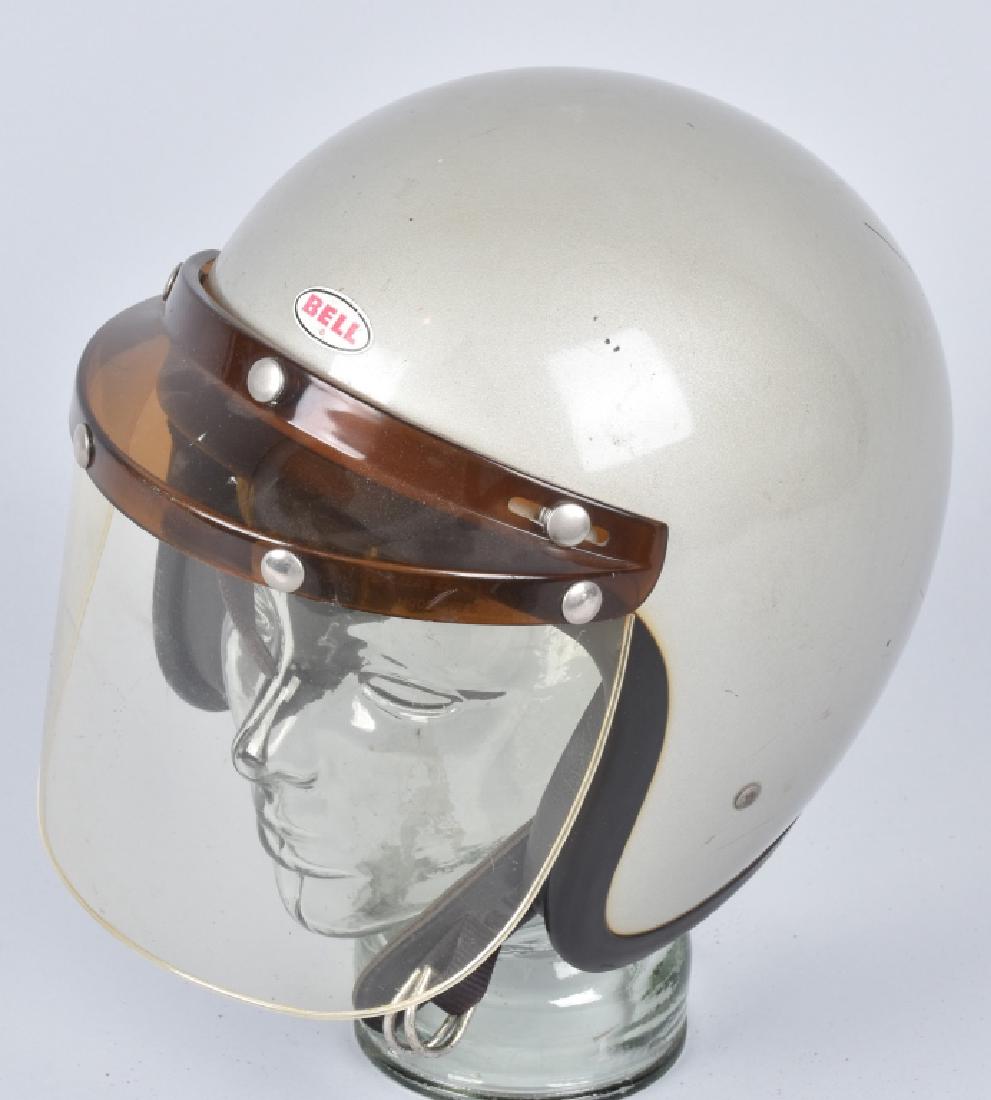 1968 BELL TOPTEX HELMET w/ SHIELD 7 1/2: Original 1968 Bell Toptex Helmet with Shield. Size 7 1/2. Excellent