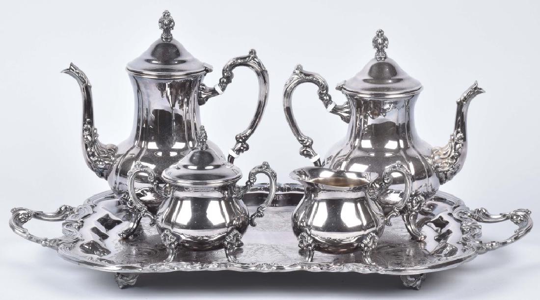 TOWLE 5 PIECE SILVER PLATE TEA / COFFEE SET