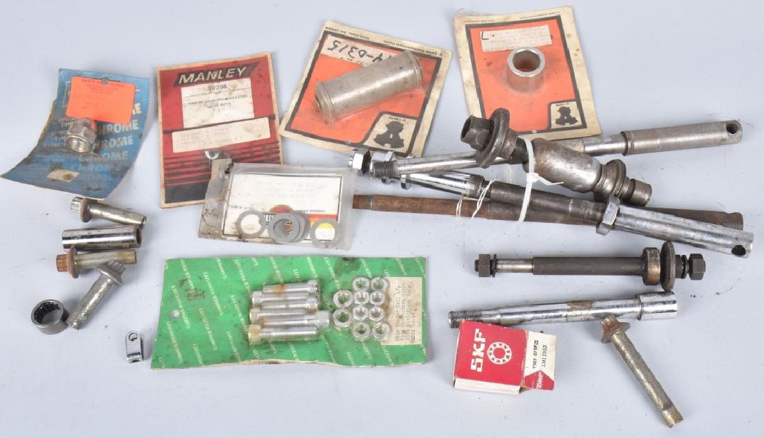 HARLEY DAVIDSON B/T FRONT / REAR AXELS & MORE: Nice lot with NOS and used. Overall Very Good