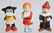 1930's JAPAN COMIC CHARACTER BISQUE SET, BOXED - 2
