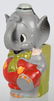 1930'S BISQUE ELMER ELEPHANT, TOOTHBRUSH HOLDER