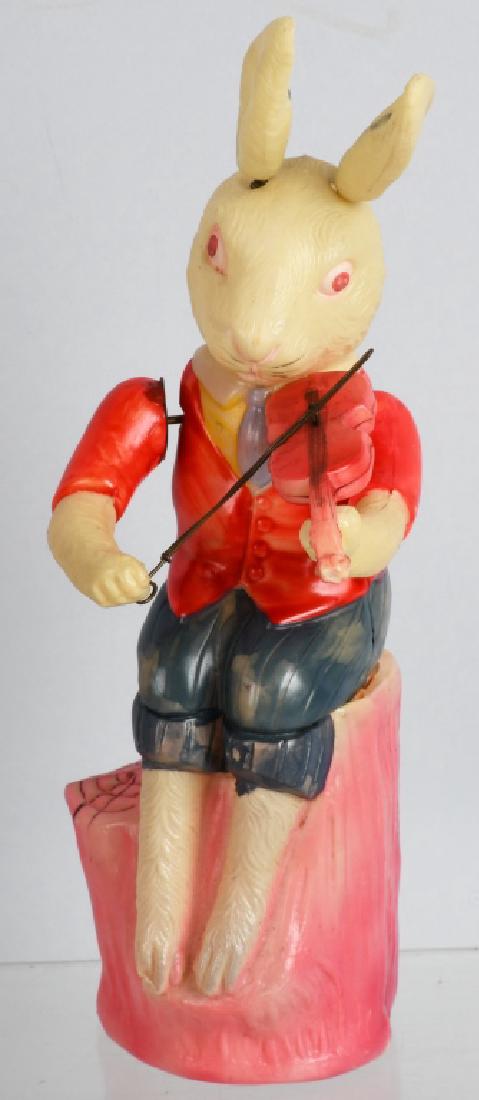 1930'S JAPAN CELLULOID RABBIT VIOLIN WINDUP (1 of 4)