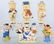 6-1930's JAPAN BISQUE 3 LITTLE PIGS FIGURES