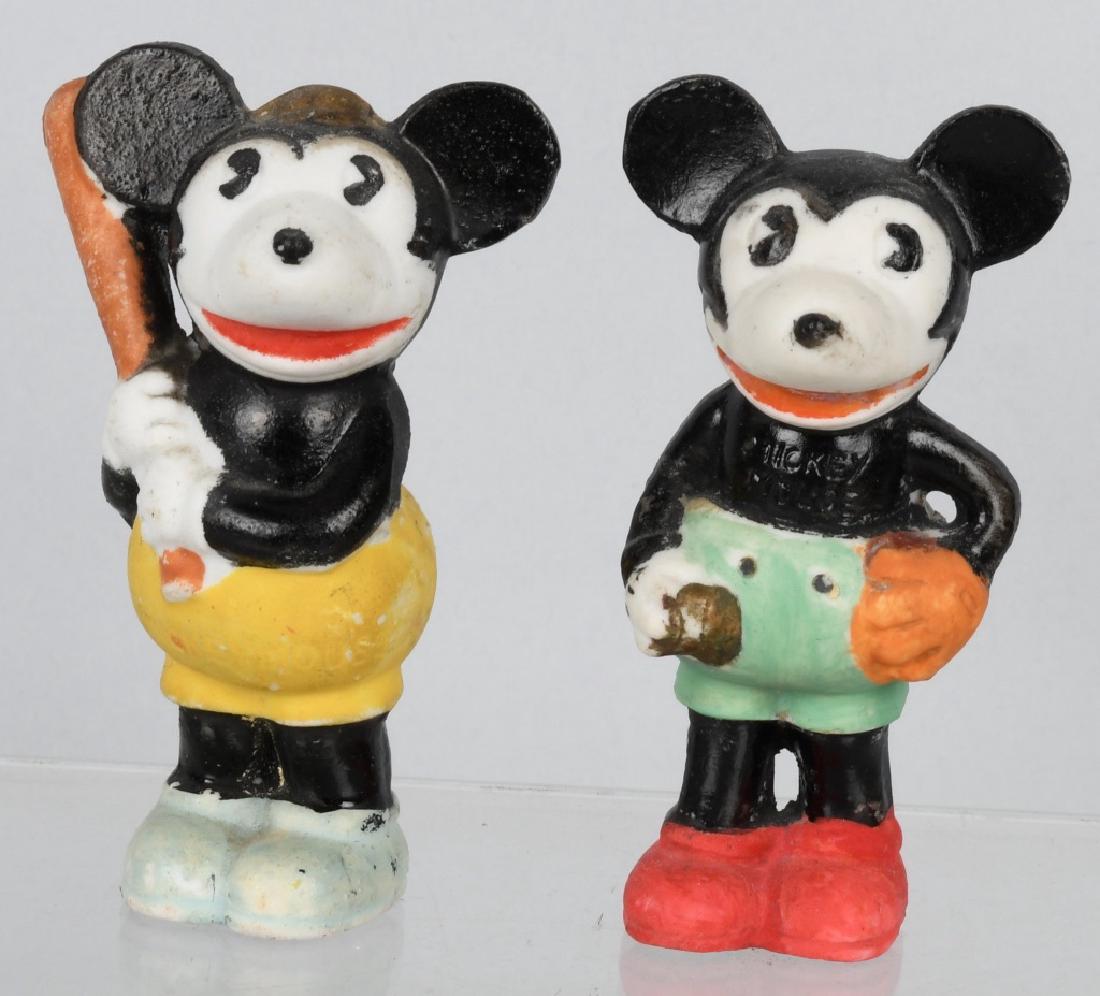 2-1930's MICKEY MOUSE BASEBALL BISQUE FIGURES (1 of 2)