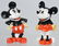 1930'S ENGLAND MICKEY, MINNIE BISQUE FIGURES