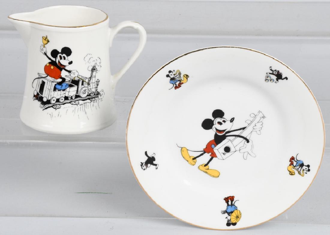 1930'S SCHUMANN MICKEY MOUSE CREAMER & PLATE (1 of 6)