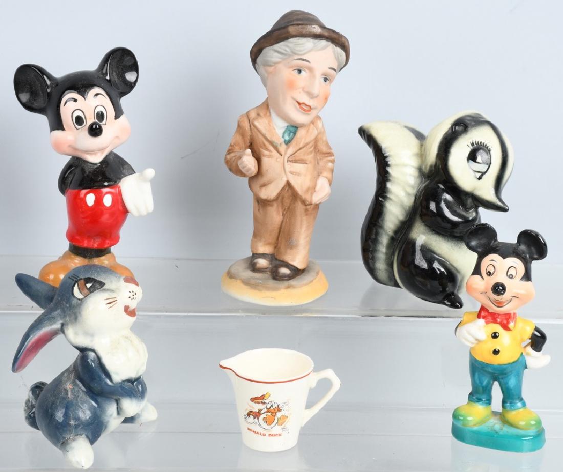 VINTAGE BISQUE & CERAMIC CHARACTER FIGURE LOT (1 of 5)