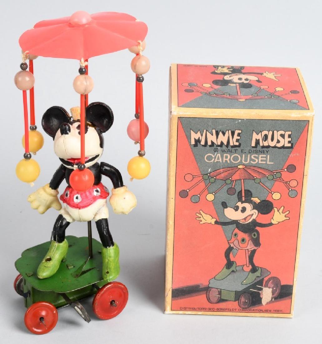 JAPAN Celluloid Windup MINNIE MOUSE WHIRLY GIG (1 of 6)