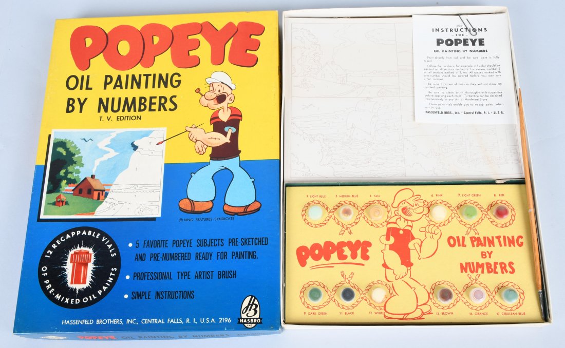 HASBRO POPEYE PAINTING BY NUMBERS MIB (1 of 6)