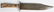 19TH CENTURY BOWIE KNIFE WITH LEATHER SCABBARD. - 2