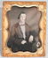 1/4 PLATE DAGUERREOTYPE - MAN SMOKING CIGAR