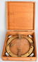 VINTAGE NAVAL BRASS AZIMUTH CIRCLE w/ BOX