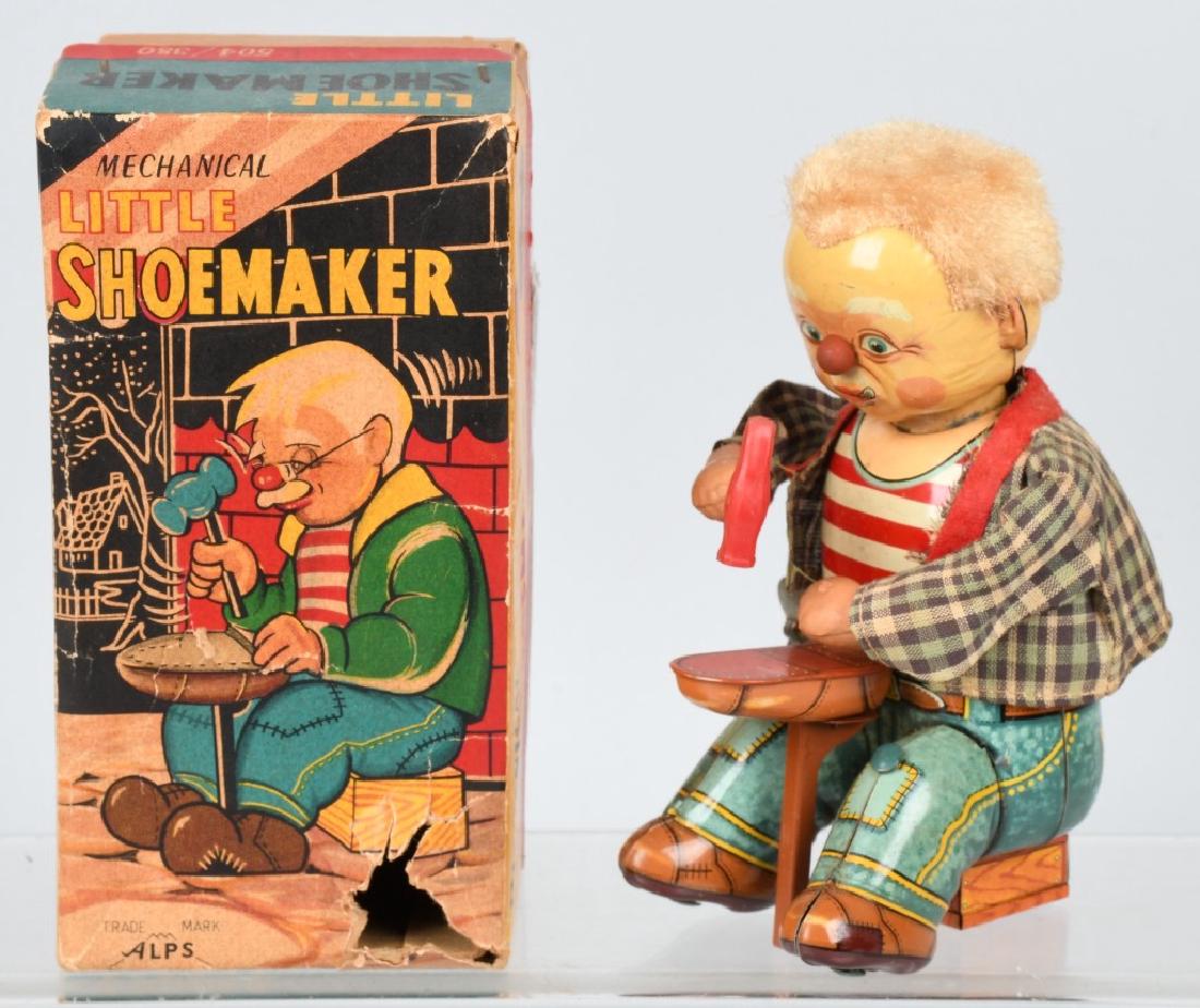 JAPAN Tin Windup LITTLE SHOEMAKER w/ BOX (1 of 7)