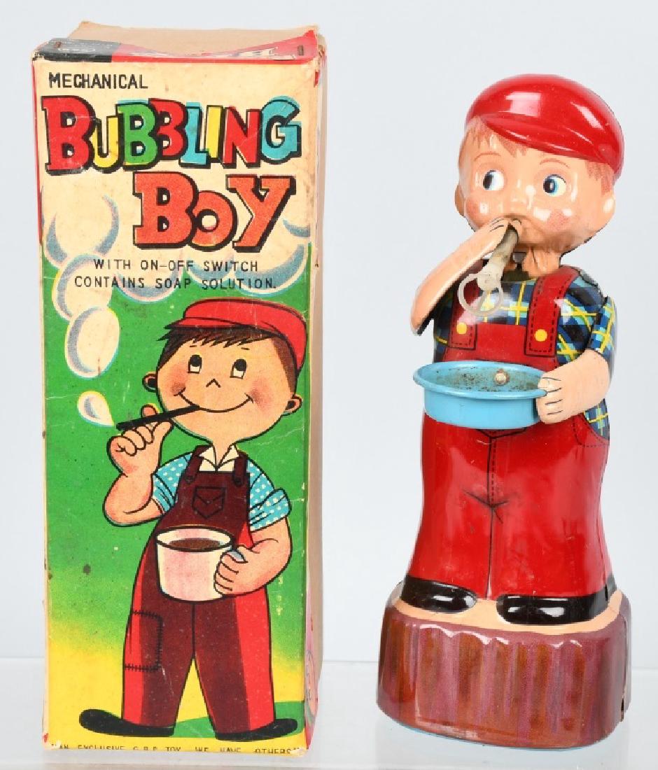 JAPAN Tin Windup BUBBLING BOY w/ BOX (1 of 7)