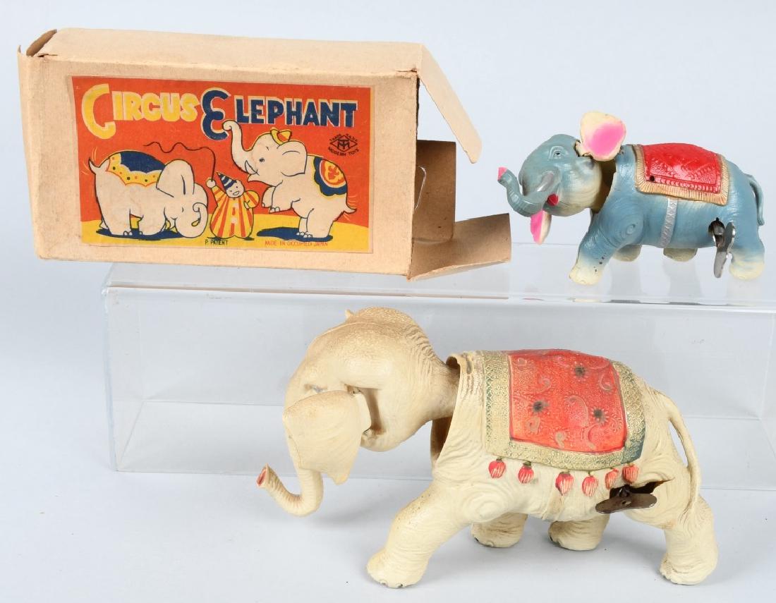 2-JAPAN CELLULOID WINDUP ELEPHANTS, 1- BOXED (1 of 7)
