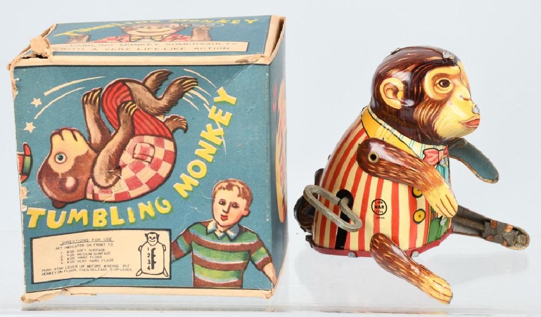 LINEMAR Tin Windup TUMBLING MONKEY w/ BOX (1 of 6)