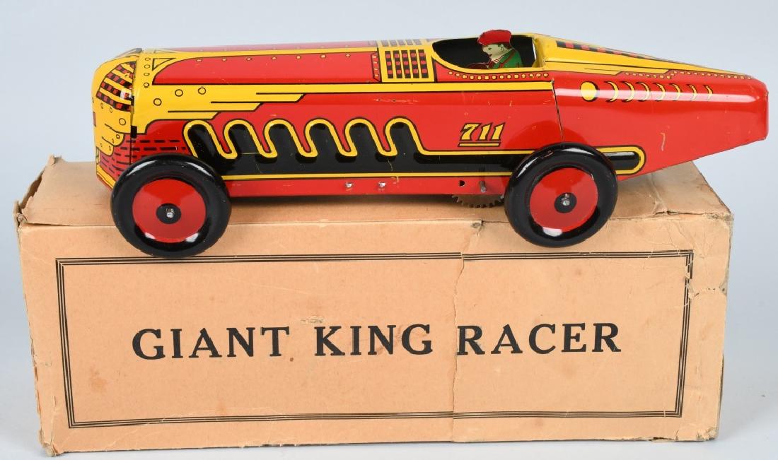 MARX Tin Windup GIANT KING RACER 711 w/ BOX (1 of 8)