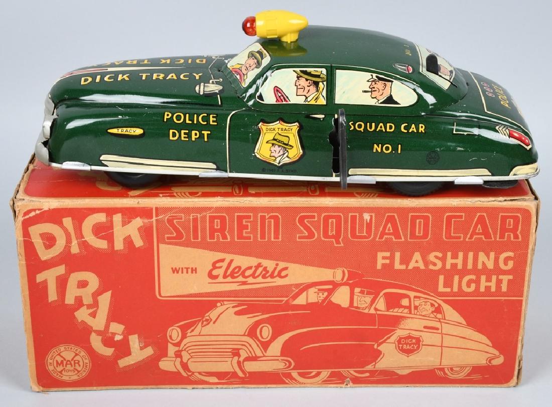 MARX Tin Windup DICK TRACY SIREN SQUAD CAR w/ BOX (1 of 9)