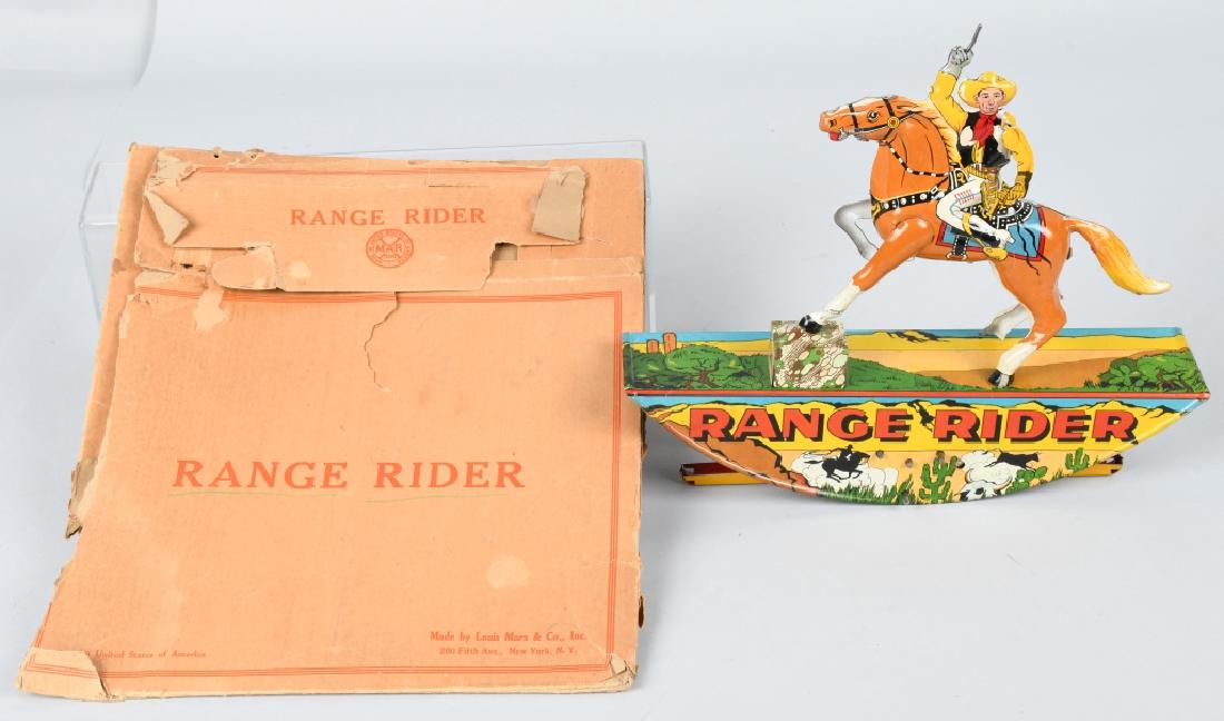 MARX Tin Windup RANGE RIDER w/ BOX (1 of 7)