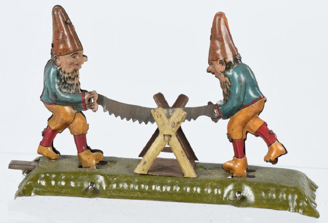 GERMAN PENNY TOY GNOMES SAWING (1 of 3)
