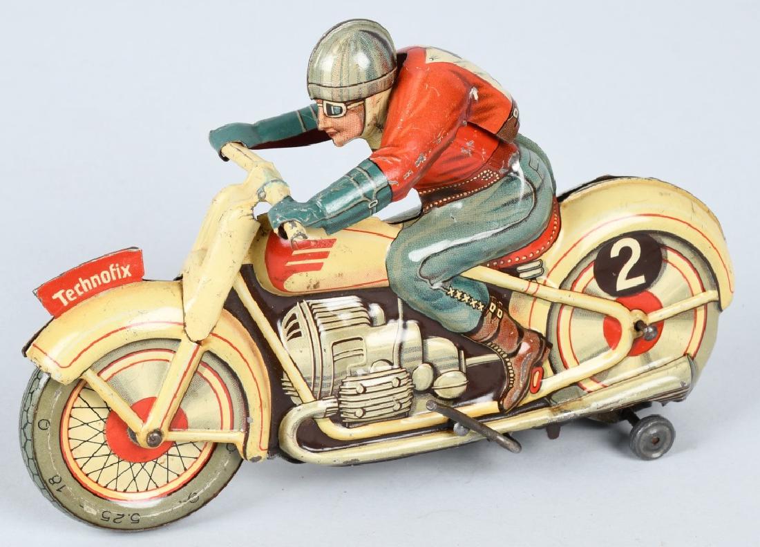 TECHNOFIX NO. 2, TIN WINDUP RACING MOTORCYLE (1 of 4)