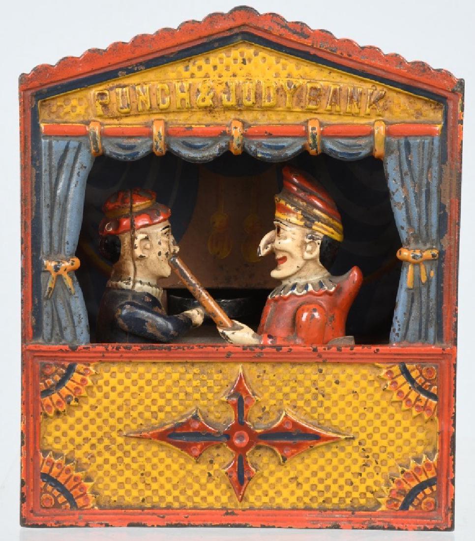 SHEPARD PUNCH & JUDY CAST IRON MECHANICAL BANK (1 of 5)