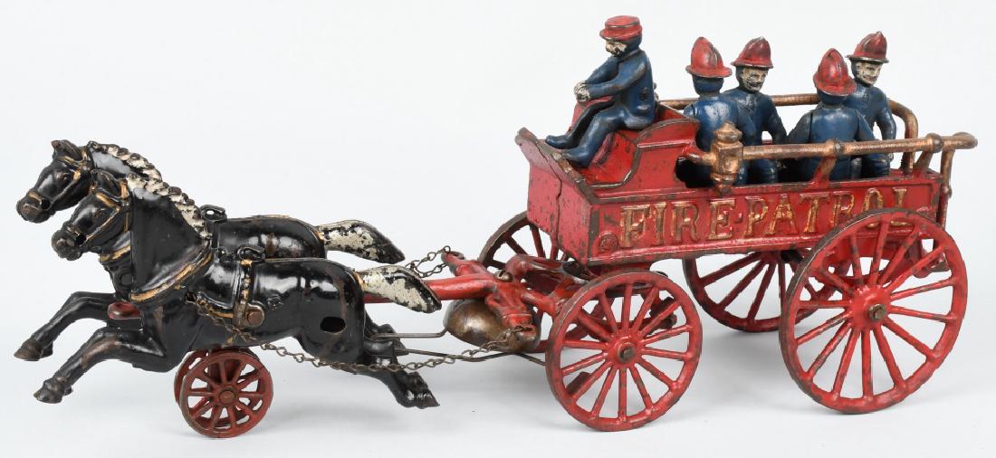 HUBLEY CAST IRON FIRE PATROL WAGON (1 of 8)