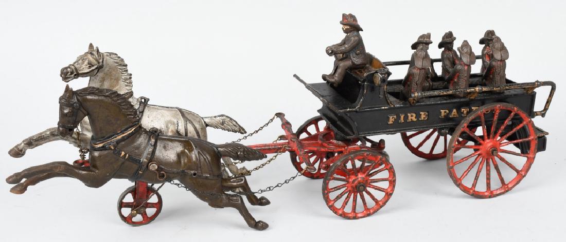 EARLY IVES CAST IRON HORSE DRAWN FIRE PATROL (1 of 15)