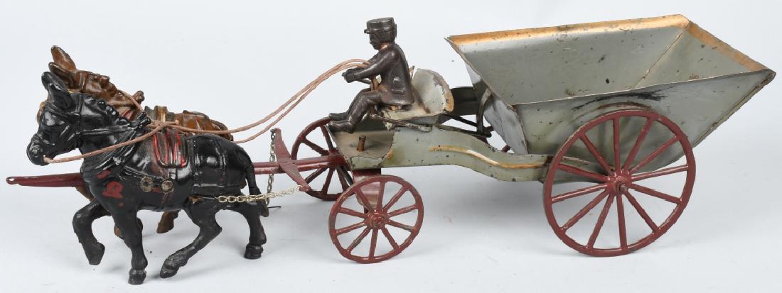 WILKINS CAST IRON TRANSITION DONKEY DUMP WAGON (1 of 9)