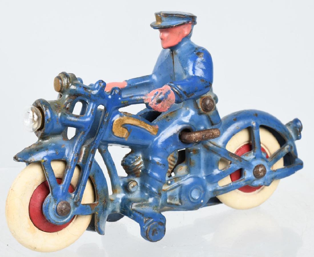 HUBLEY 1930's CAST IRON ELECTRIC MOTORCYCLE (1 of 4)