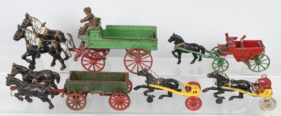 ARCADE and KENTON CAST IRON HORSE DRAWN TOYS (1 of 5)