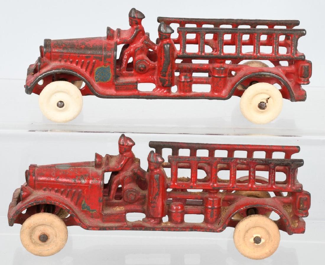 2-ARCADE CAST IRON TOY FIRE LADDER TRUCKS (1 of 6)