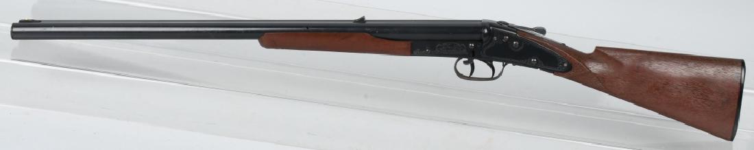 DAISY MODEL 21, DOUBLE BARREL S X S BB GUN: 37" overall, nice finish and stocks. Action works well. Excellent