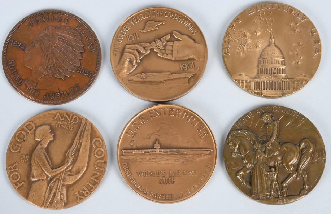 6-LARGE COMMEMORATIVE MEDALLIONS, VINTAGE (1 of 7)