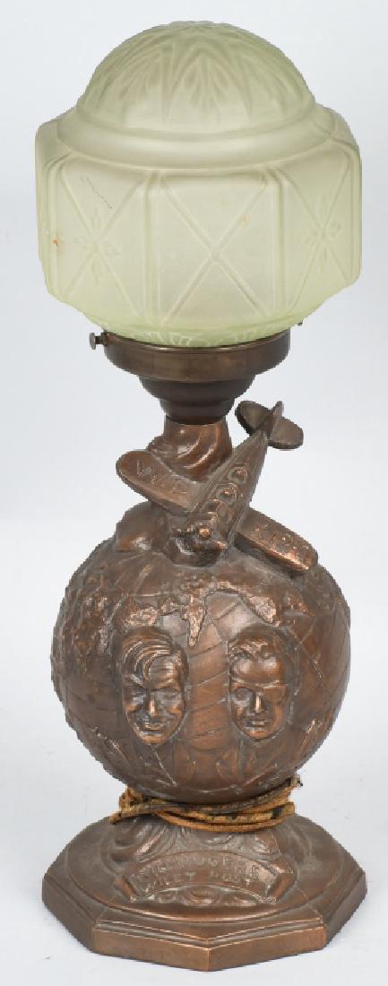 1930'S WILL ROGERS & WILEY POST COMMERATIVE LAMP (1 of 6)