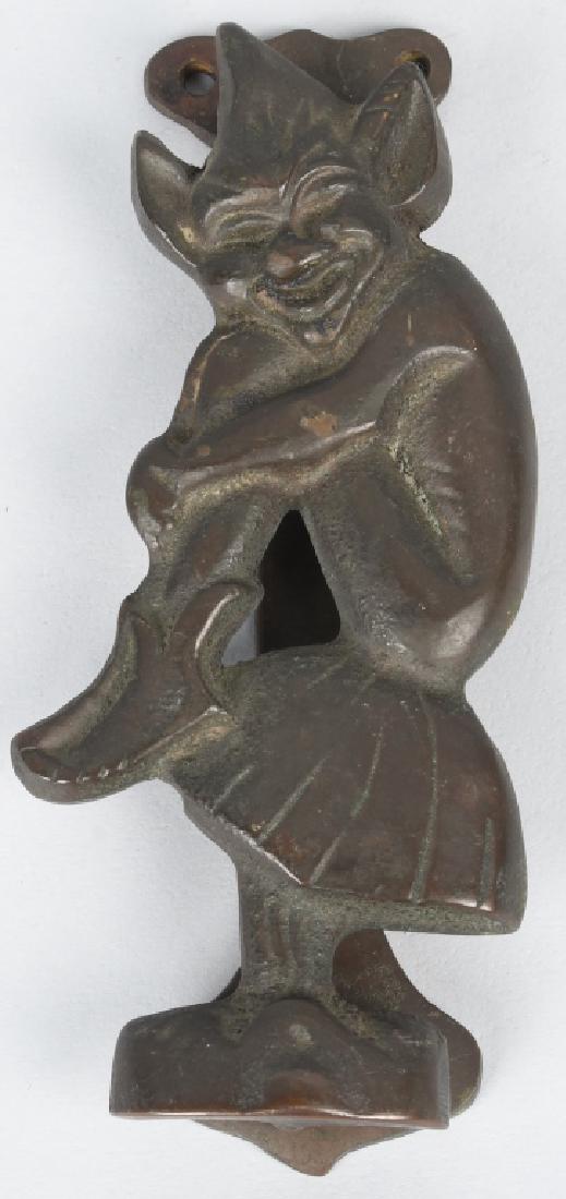 PIXIE ELF CAST BRASS DOOR KNOCKER, VINTAGE (1 of 5)