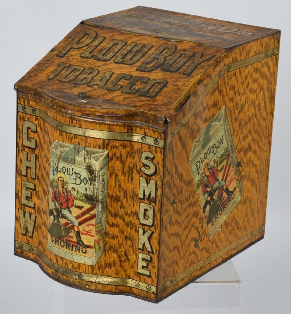 PLOW BOY TOBACCO TIN COUNTER TOP DISPLAY BIN (1 of 7)